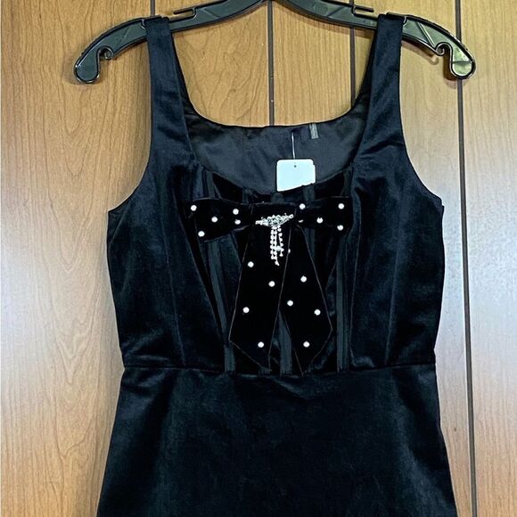 LoveShackFancy Embellished Velvet Corset Minidress size 2 - Picture 8 of 14